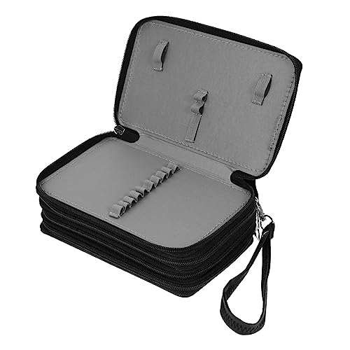 Gadpiparty Lagiger PU Federmäppchen Bleistift Organizer mit Großer Kapazität Fächer Schreibwaren Aufbewahrungstasche für Schule und Büro Praktischer Stifte Beutel von Gadpiparty