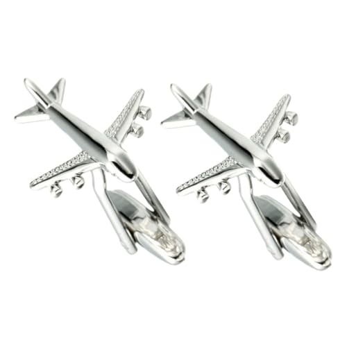 Gadpiparty Manschettenknöpfe Herren Flugzeug Form Edelstahl Poliert Business Hochzeit Kleine Dekorative Cufflinks Für Anzug Hemd von Gadpiparty