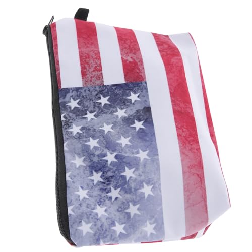 Gadpiparty Kompakte Kosmetiktasche Mit Amerikanischem Flaggenmuster Tragbare Make-up-Tasche Für Stifte Und Kosmetik Für Damen Und Herren Langlebig Und Einfach Zu Reinigen von Gadpiparty