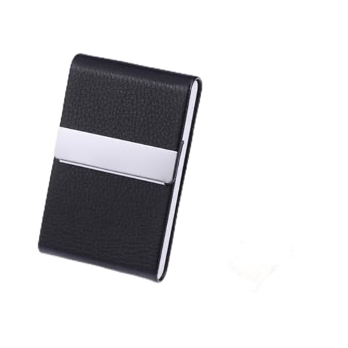 Gadpiparty PU Visitenkartenhalter Aus Kartenetui Für Business Kreditkarten Robuste PU Leder Oberfläche Vertikales Design Schwarz Für Männer Und Frauen von Gadpiparty