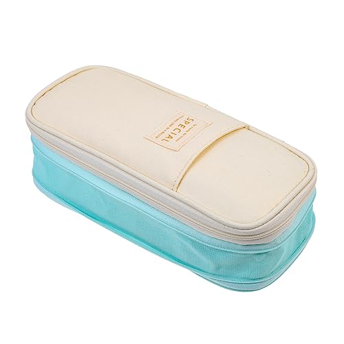 Gadpiparty Pencil Case Mit Großem Fassungsvermögen Multifunktionale Federtasche Für Kosmetiktasche Für Schule Und Tragbar Und Leicht Zu Reinigen Pastellgrün von Gadpiparty