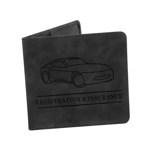 Gadpiparty Versicherungsunterlagen Schutzetui Auto Essentials Für Männer Und Frauen Kompakte Aufbewahrung Schwarzes Kunstleder von Gadpiparty