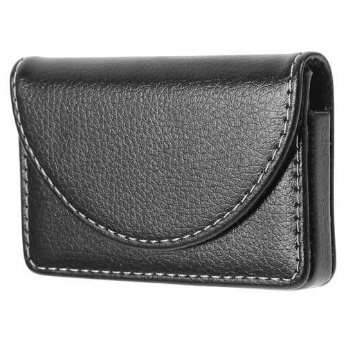 Gadpiparty Leder Visitenkartenetui Tragbar RFID Schutz für Männer Schwarz für Reisen von Gadpiparty