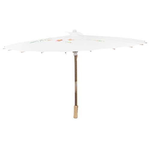 Gadpiparty Weißer Regenschirm Klassischer Seidenschirm Ölpapierschirm Für Tanzdekoration Performance-requisiten Blumenschirm Durchmesser Als Restaurantdekoration Fotorequisite Festivalzubehör von Gadpiparty
