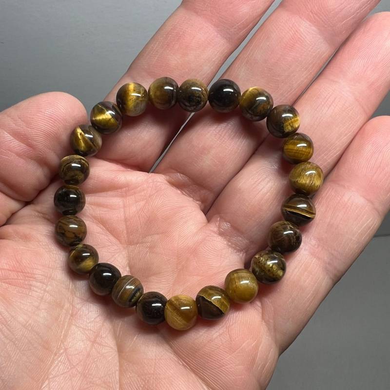 8 Mm Tigerauge Stretch Armband von GadsdenGem