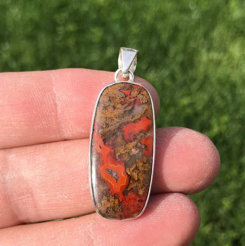 Achat Und .925 Sterling Silber Anhänger von GadsdenGem