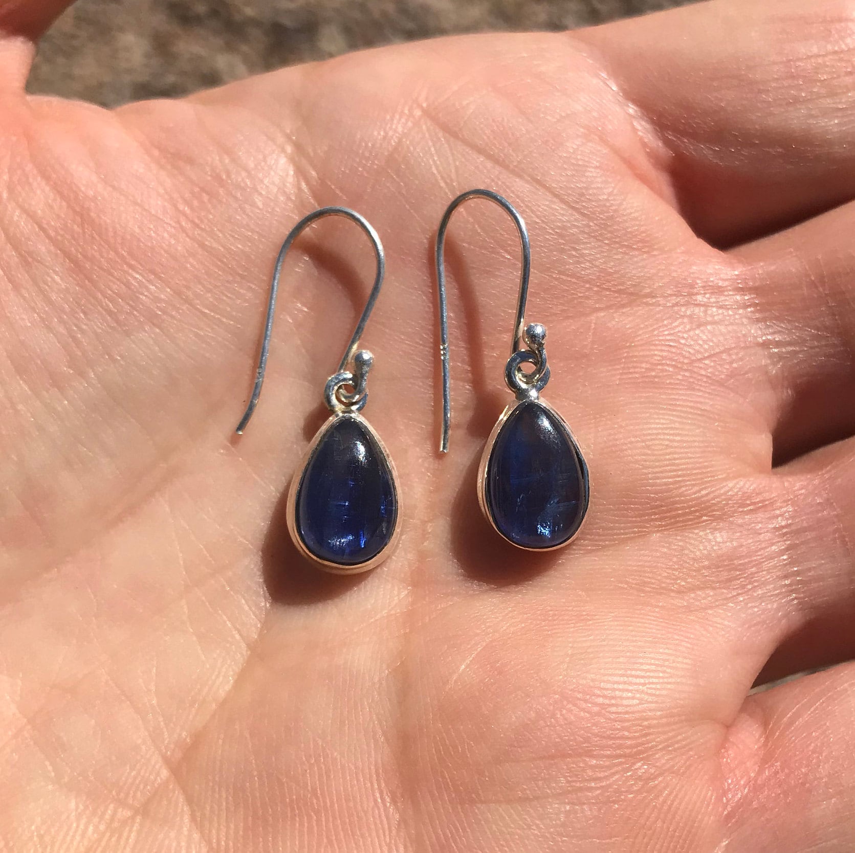 Blauer Kyanit Und .925 Sterling Silber Ohrringe von GadsdenGem