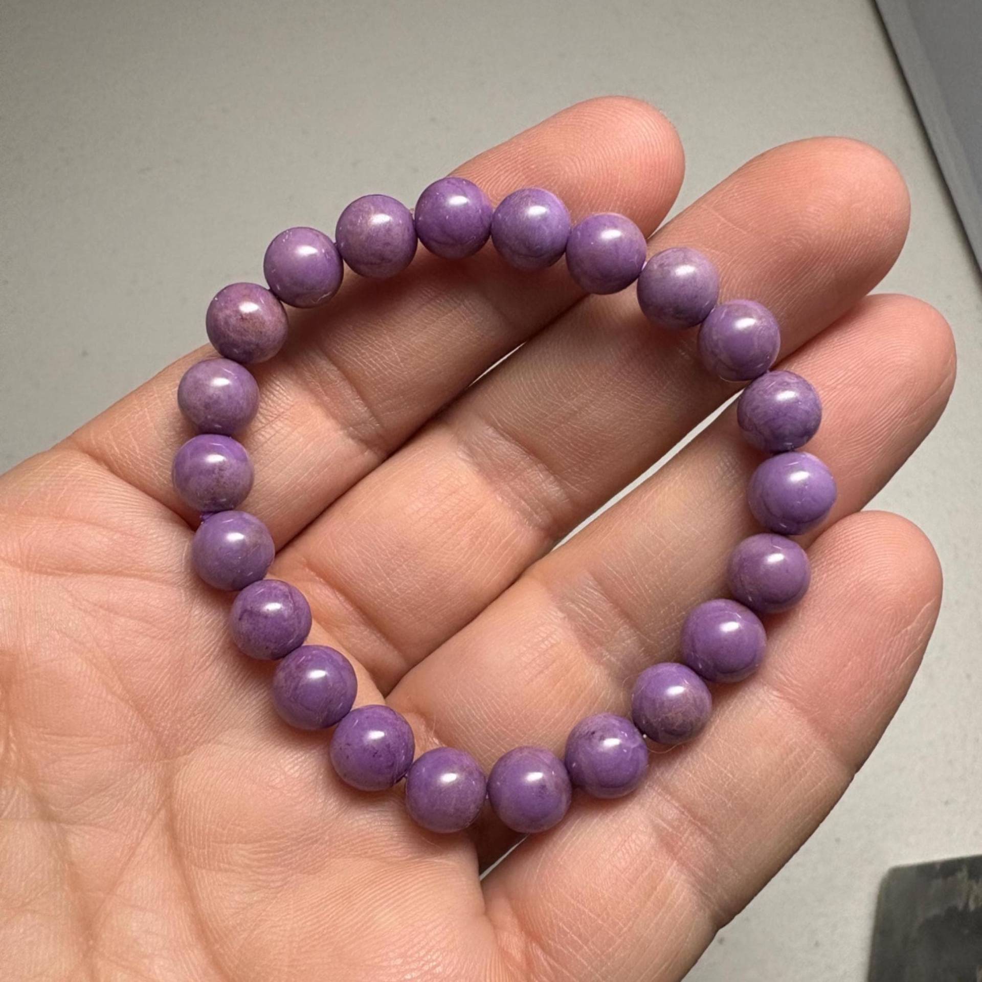 Natürliche 9 Mm Phosphosiderit Perlen Stretch Armband von GadsdenGem