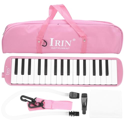 Melodica Melodica mit tragegurt Rosa Melodicas, 32 Tasten Klavierstil Tragbare Melodica für Kinder und Anfänger mit 4 Mundstücke, Reinigungstuch und Tragetasche Melodica Melodiche von Gaeirt