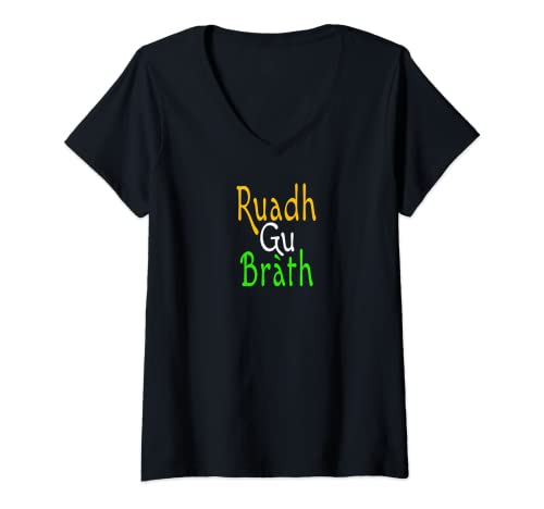 Damen Ruadh Gu Brath gälischer Spruch Redheads Forever T-Shirt mit V-Ausschnitt Damen Ruadh Gu Brath gälischer Spruch Redheads Forever T-Shirt mit V-Ausschnitt von Gaelic Tee Sayings