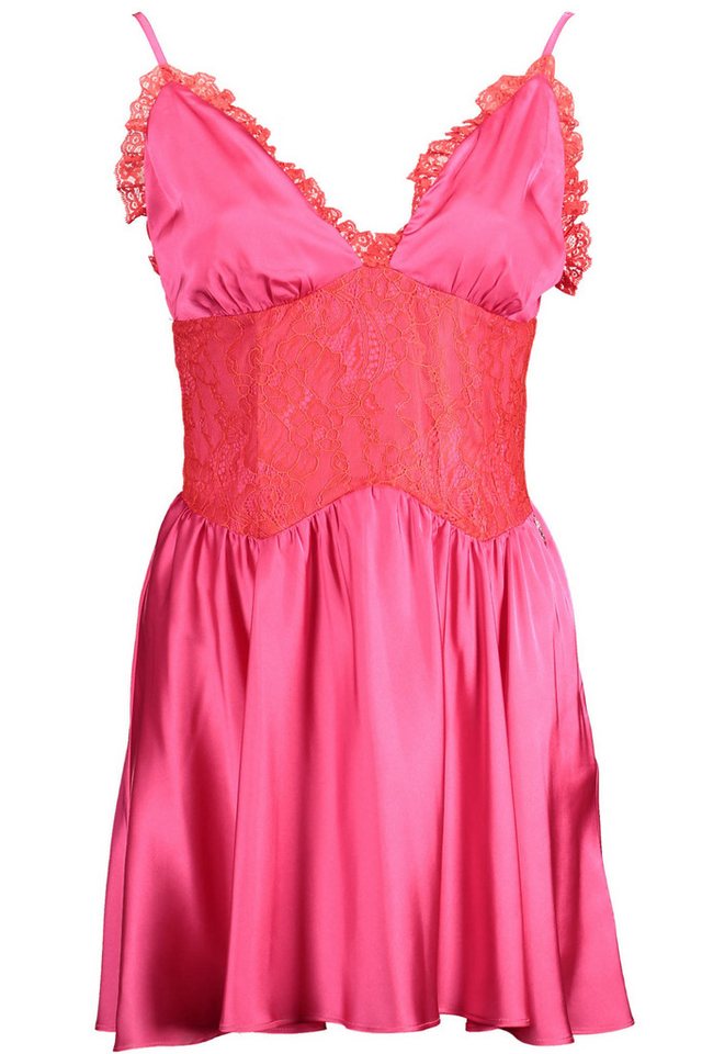 Gaelle Paris Partykleid Rosa Damenkleid mit Spitze und V-Ausschnitt – Verstellbare Träger von Gaelle Paris