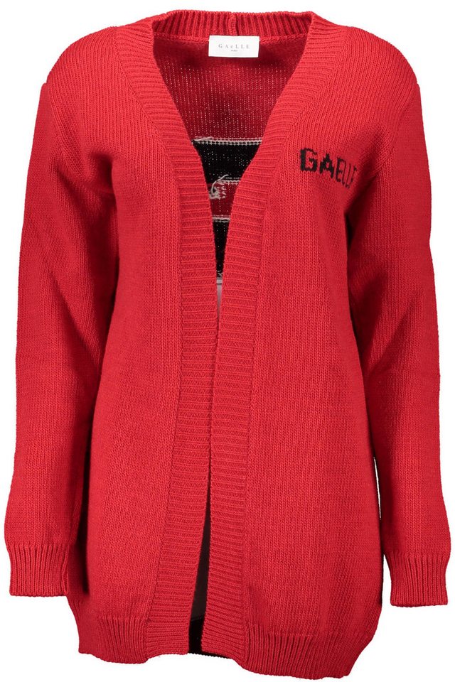 Gaelle Paris Strickpullover Eleganter Damen-Cardigan in Rot mit Stickerei und Kontrastdetails von Gaelle Paris