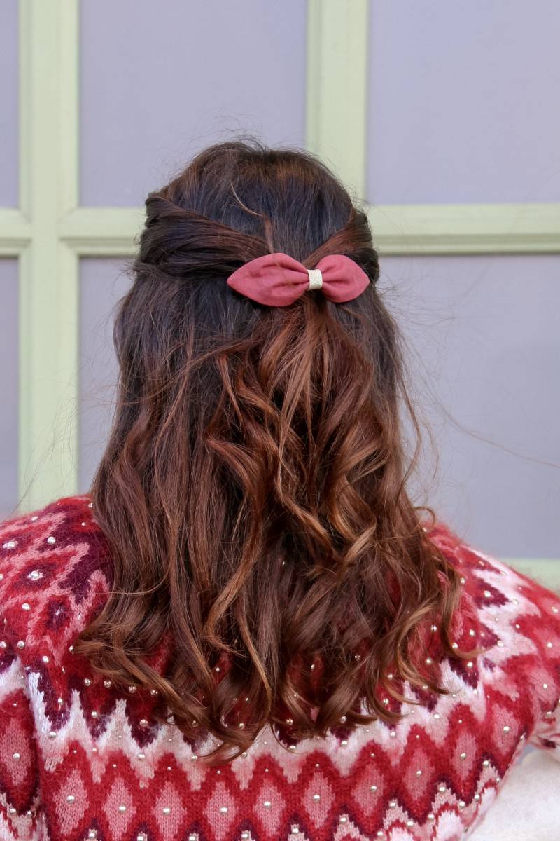 Haarspangenschleife „Joséphine" in Der Farbe Terrakottarosa von GaelleHayme