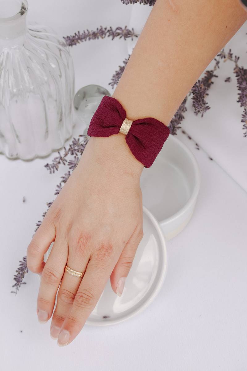 Manschetten Aus Crépon Magenta Violett von GaelleHayme