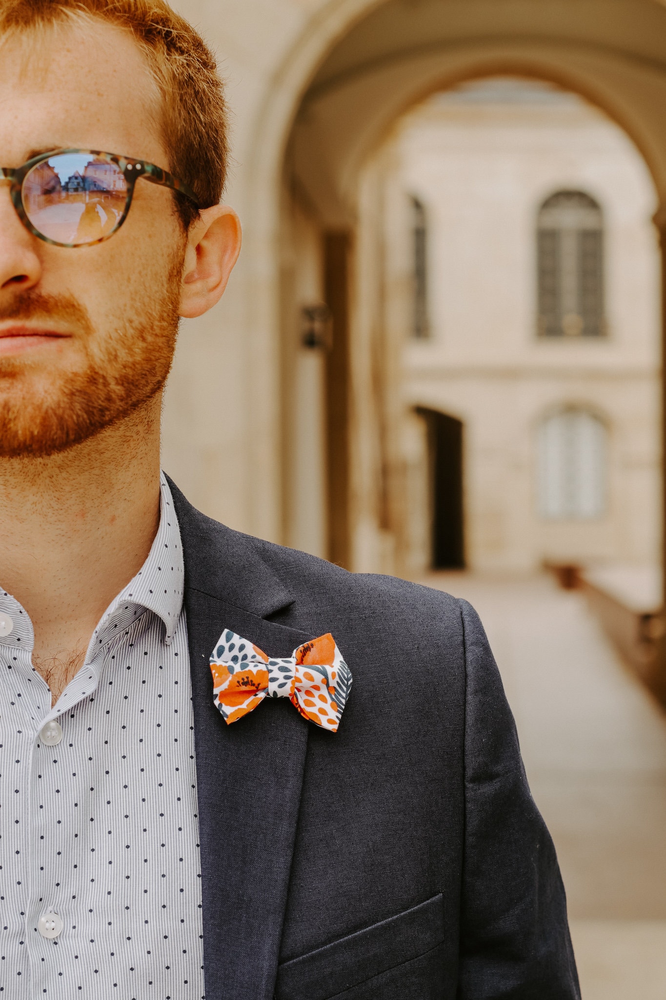 Orange Und Blau Bedruckte Unisex-Anstecknadeln von GaelleHayme