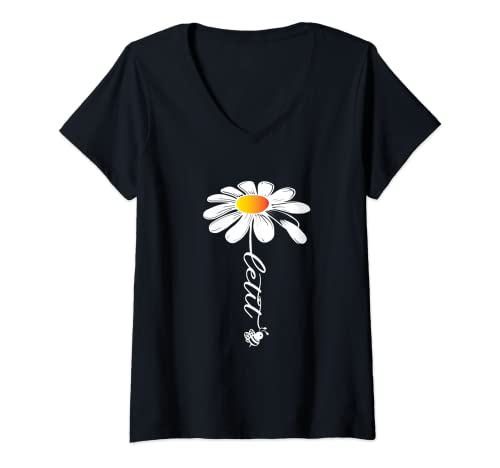 Damen let it bee tshirt mit Gänseblümchen für Bienenliebhaber T-Shirt mit V-Ausschnitt Damen let it bee tshirt mit Gänseblümchen für Bienenliebhaber T-Shirt mit V-Ausschnitt von let it bee t shirt Damen Lustige Sprüche Geschenk