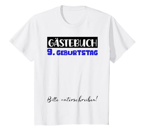 9 Geburtstag Deko Junge Gästebuch 9 Geburtstag Jungen T-Shirt 9 Geburtstag Deko Junge Gästebuch 9 Geburtstag Jungen T-Shirt von Gästebuch 9 Geburtstag Deko Geburtstagsgeschenk
