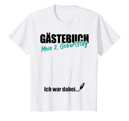 Kinder 2. Geburtstag 2 Jahre Gästebuch Gästeliste Unterschreiben T-Shirt Kinder 2. Geburtstag 2 Jahre Gästebuch Gästeliste Unterschreiben T-Shirt von Gästebuch Mein 2. Geburtstag Ich war dabei