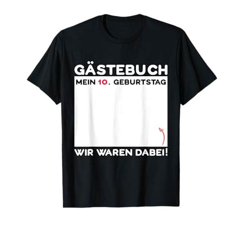Geburtstagsgeschenk für 10 Jährigen Jungen & Mädchen T-Shirt Geburtstagsgeschenk für 10 Jährigen Jungen & Mädchen T-Shirt von Gästebuch T Shirt für 10. Geburtstag Kinder