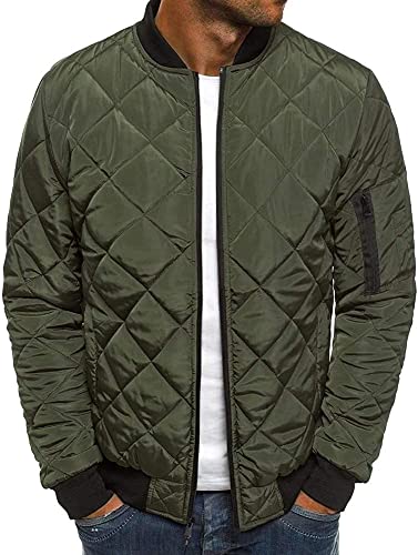 Herren Flight-Bomberjacke, gesteppt, leicht, für den Winter, warm gepolstert - - X-Large von Gafeng