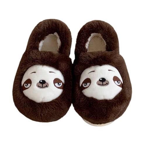 Faultier-Hausschuhe für Damen, warm, flauschig, Hausschuhe für den Winter, niedliche Hausschuhe, Faultier-Geschenke, Faultier, 37/38 EU von Gafutozm