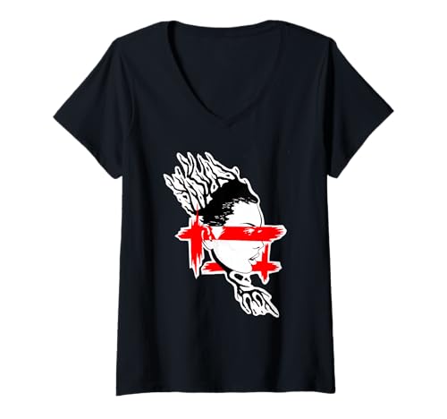 Damen gesichtsmülleimer Polka T-Shirt mit V-Ausschnitt Damen gesichtsmülleimer Polka T-Shirt mit V-Ausschnitt von Gag Gift Funny Novelty