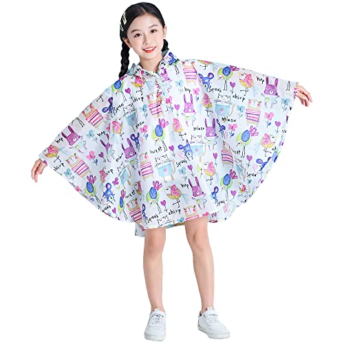 Gaga city Regencape Kinder Regenponcho Fahrrad Junge Tierdruck XL/8-12 Jahre von Gaga city