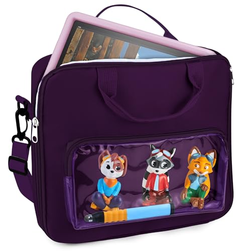 Gaga city Sammel-Mäppchen für Edurino Stift und Figur, Tragetasche für 8 bis 10 Zoll Kinder Tablet, Tasche für Tiptoi Bücher und Stift, Lila von Gaga city