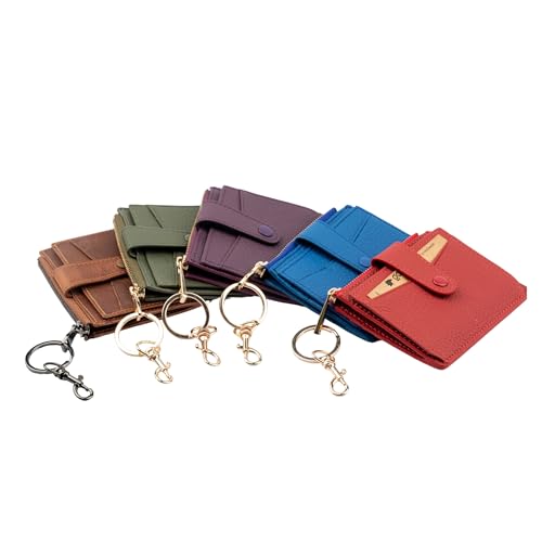 Gaga Leather - Handgefertigtes Kartenetui aus echtem Leder mit 3 Kartenfächern und 1 Hauptfach - Mann/Frau Kartenetui - Braun - 10,5x7,5 cm Kartenetui, das Eleganz und Funktionalität Verbindet von Gaga