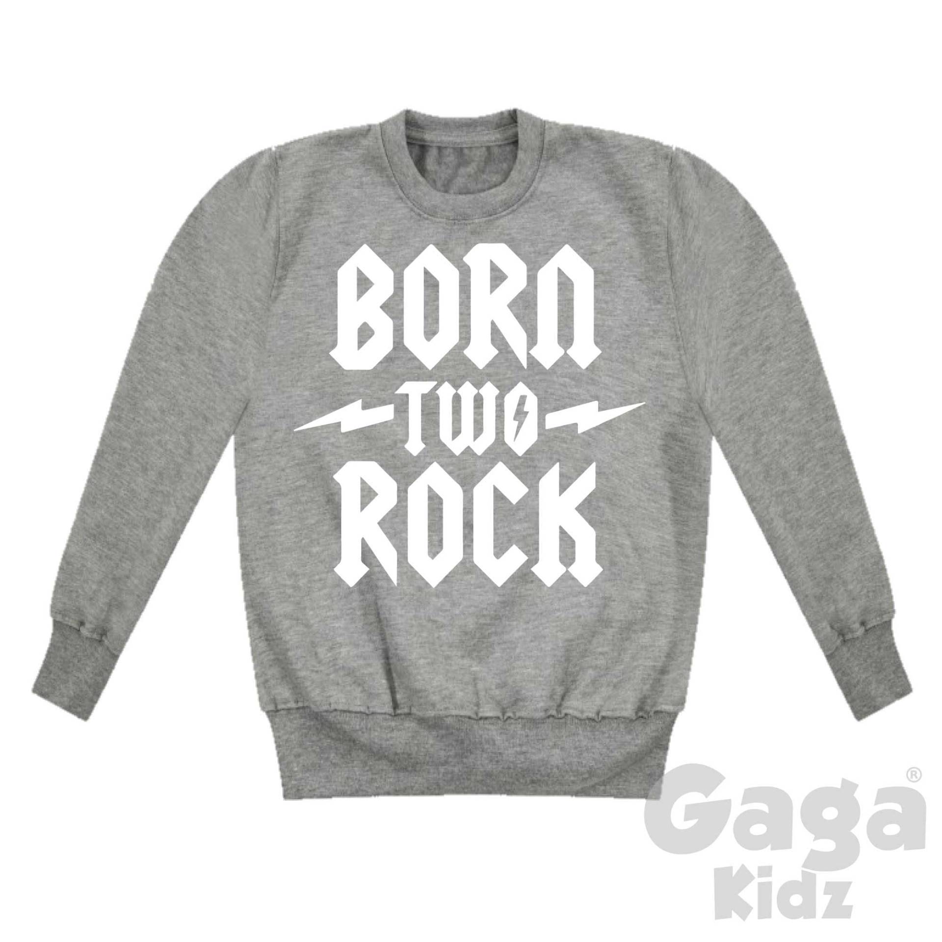 Born Two Rock Kinder Pullover, Turnen 2 Geburtstag Party Outfit, & Roll Kleinkind Sweatshirt von GagaKidz