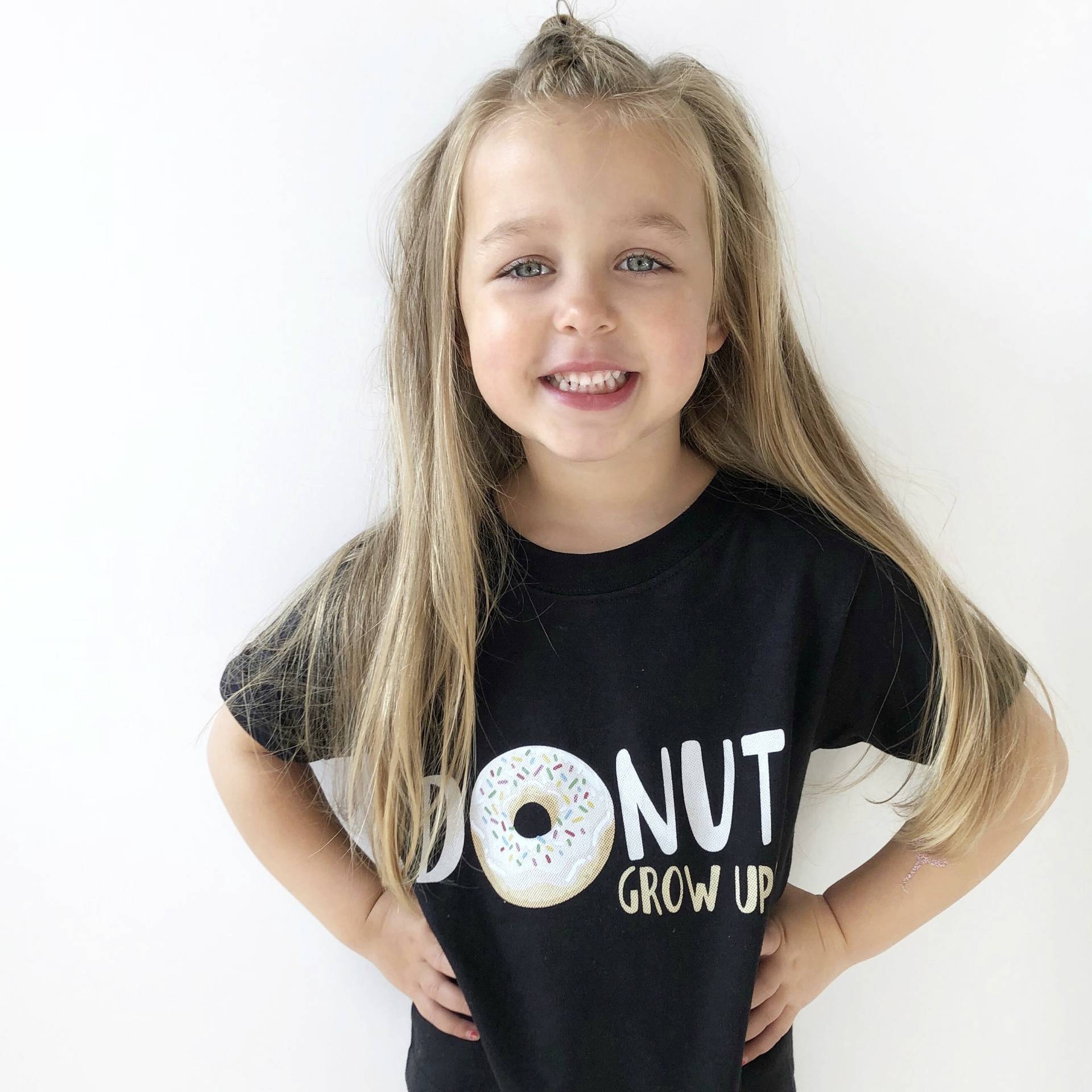 Donut Grow Up Kinder Baby Shirt, Party, Donnut Weißer Donut, Food Kleinkind Shirt Kinderkleidung Babykleidung Kleidung von GagaKidz