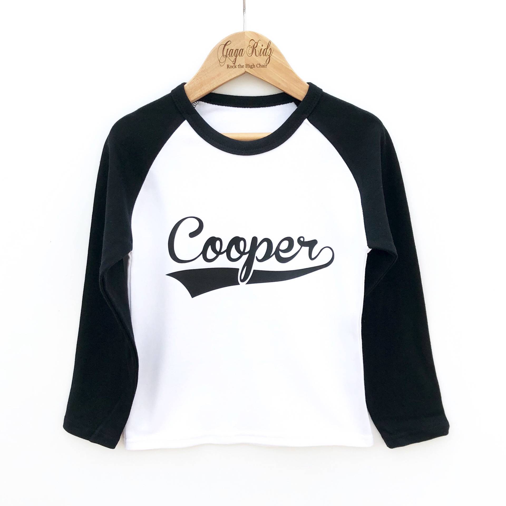 Personalisiertes Kinder Raglan Shirt Baseball T-Shirt von GagaKidz