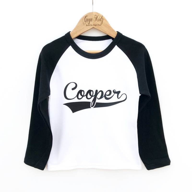 Personalisiertes Kinder Raglan Shirt Baseball T-Shirt von GagaKidz