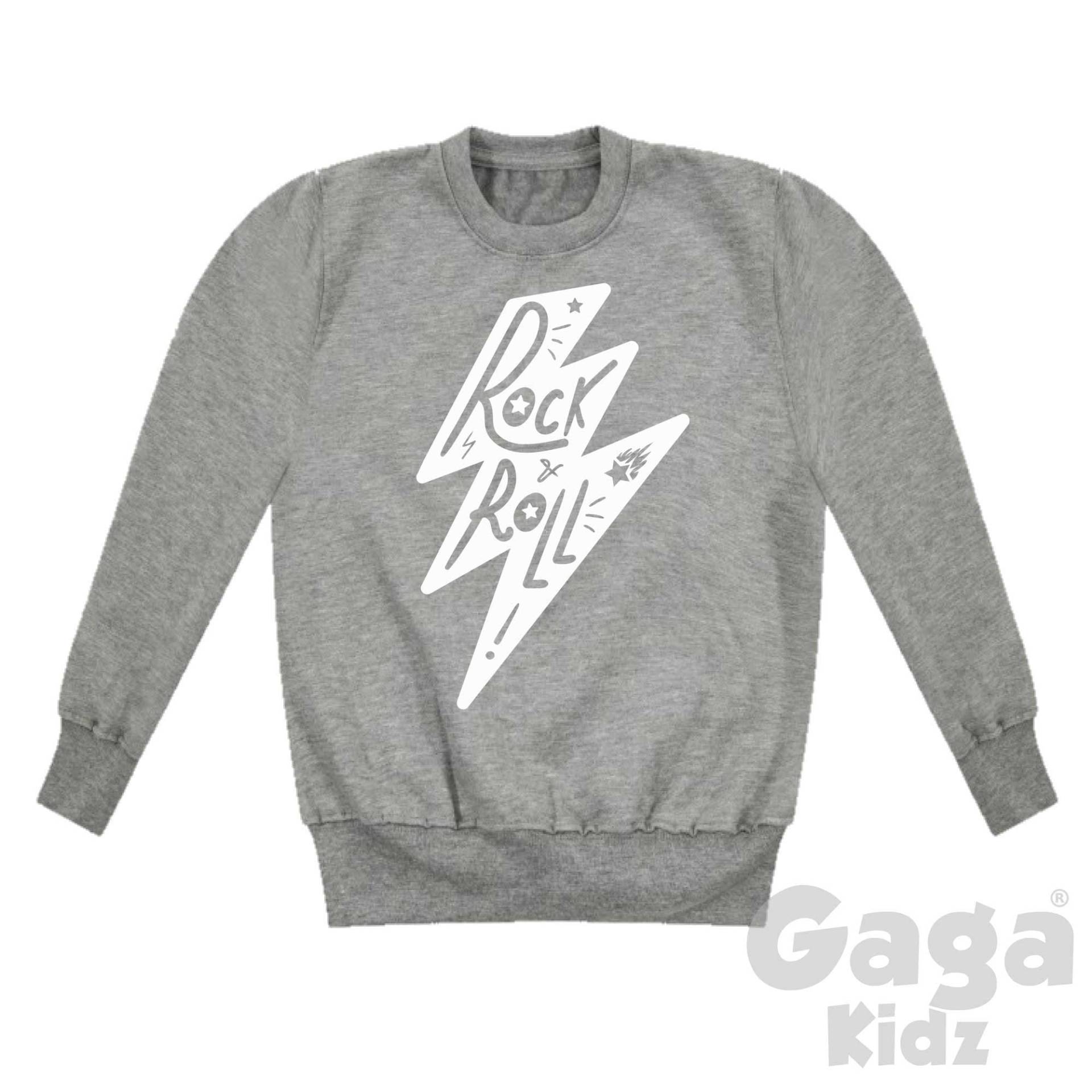 Rock & Roll Thunderbolt Kinder Sweatshirt, Little Star Pullover, Musik Festival Kleidung von GagaKidz