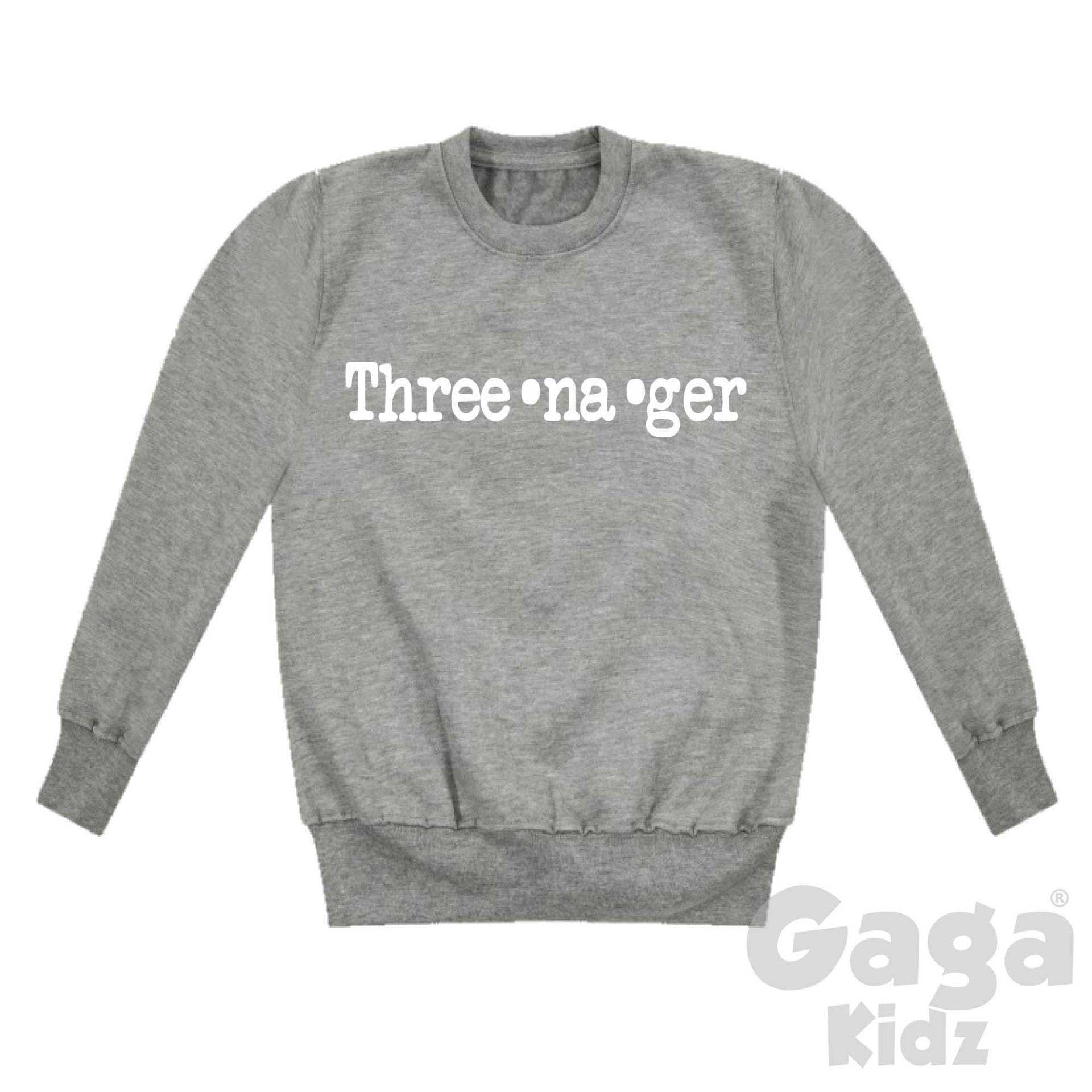 Threenager Kinder Pullover, 3 Jahre Alt, Geburtstagsgeschenk, Lustiges Altes Party Outfit von GagaKidz