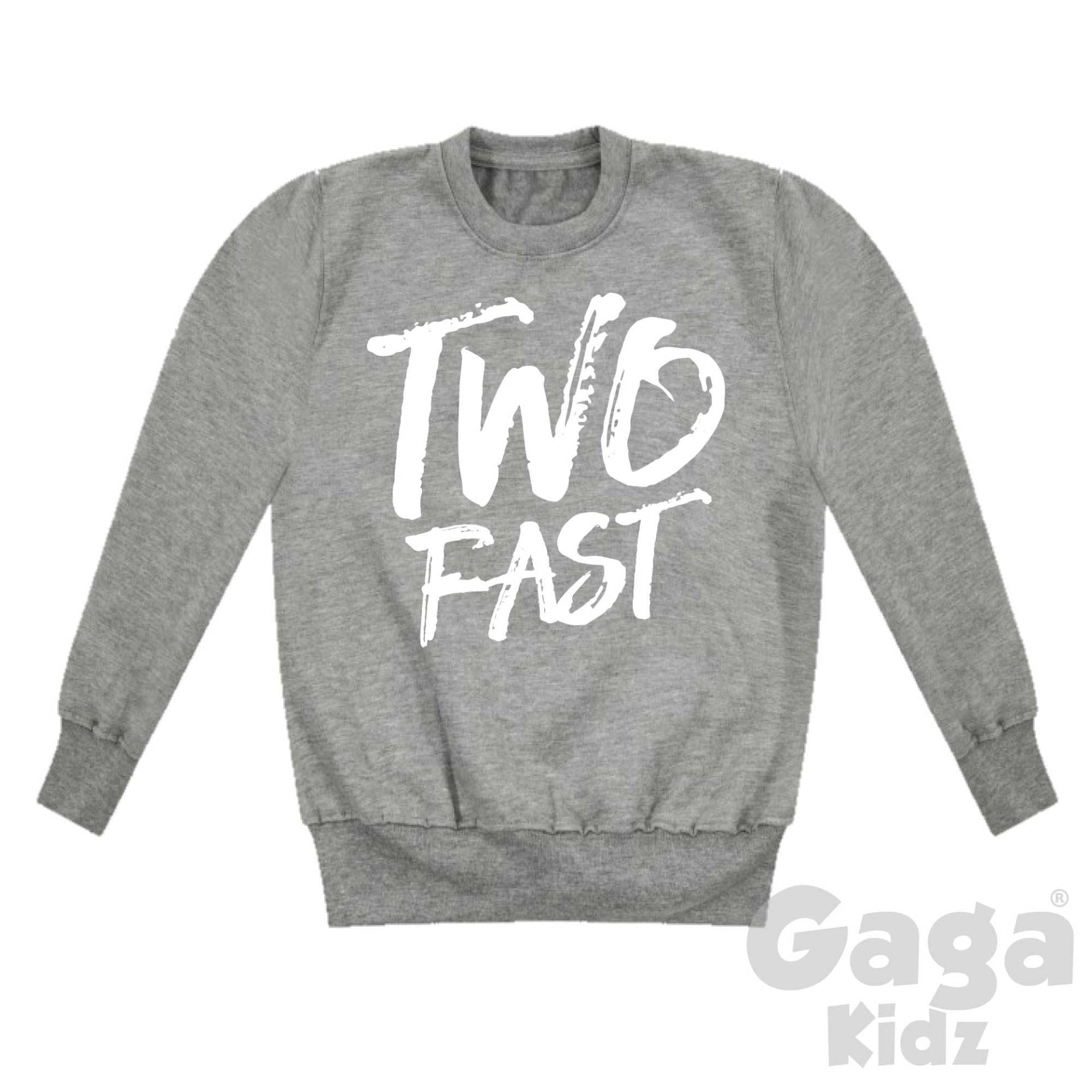 Zwei Schnelle Kinder Sweatshirt, Geschenk Für 2. Geburtstag Party, Alter 2 Kleinkind Pullover von GagaKidz