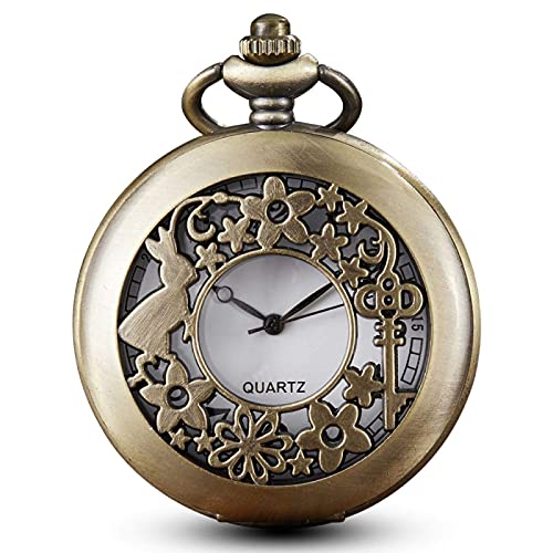 GagalU Taschenuhr Halskette Retro Bronze Hohl Taschenuhr Männer Frauen Niedlichen Kaninchen Muster Uhr Anhänger Halskette Kinder Geschenk von GagalU