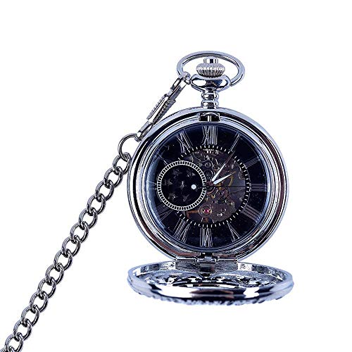 GagalU Taschenuhr Herren Skelett Steampunk mechanische Taschenuhr bietet präzise und genaue Zeit von GagalU