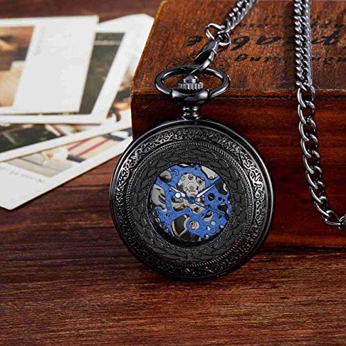 GagalU Taschenuhr Hunter Steampunk Skelett Mechanisch Herren Handaufzug Vintage Taschen- und Taschenuhr Geschenke zum Geburtstag Weihnachten von GagalU