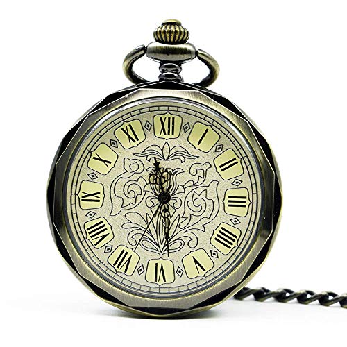 GagalU Taschenuhr Vintage Steampunk mechanische Uhr Uhr offenes Gesicht Kette stilvolle Männer Frau Anhänger Geschenk für Geburtstag Weihnachten von GagalU