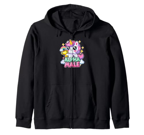 Alpha Unicorn Male Mythical Creature Graphic Art Cool Humor Kapuzenjacke von Gagster