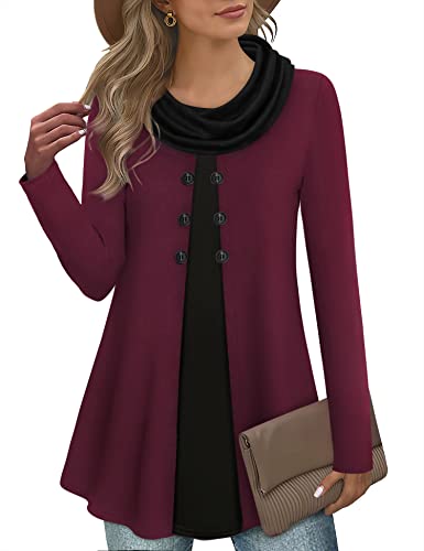 Gaharu Elegante Pullover Damen Festlich Weihnachtspullover Damen Pullover Rot Frauen Kleidung Winter Frau Shirt A-Linie Tunika Weit Geschnitten Damen Pulli Langarm Herbst Oversize Farbblock Pulli Gaharu Elegante Pullover Damen Festlich Weihnachtspullover Damen Pullover Rot Frauen Kleidung Winter Frau Shirt A-Linie Tunika Weit Geschnitten Damen Pulli Langarm Herbst Oversize Farbblock Pulli von Gaharu