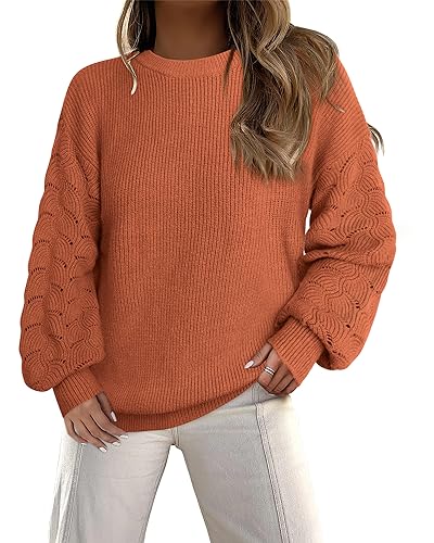 Gaharu Winter Oberteile Damen Langarm Warm Dicke Pullover Frauen Oversized Trendy Damen Pullover Bauch-Kaschieren Damen Pullover zum Feiern Gehen Karamell,L von Gaharu