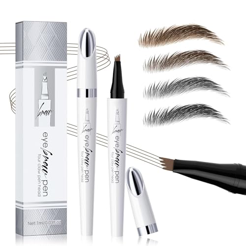 Magischer Augenbrauenstift, 2024 Neuer Wasserfester, 3D-Microblading-Augenbrauenstift-Konturstift, Präziser Brauenstift Erzeugt mühelos natürlich aussehende Brauen (4PCS) von Gahwa