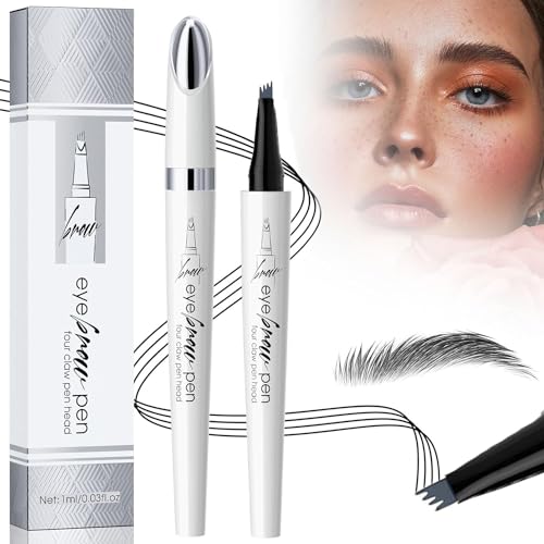 Magischer Augenbrauenstift, 2024 Neuer Wasserfester, 3D-Microblading-Augenbrauenstift-Konturstift, Präziser Brauenstift Erzeugt mühelos natürlich aussehende Brauen (Gray) von Gahwa