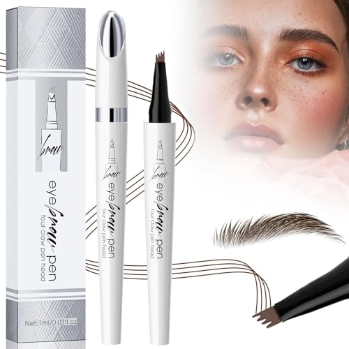Magischer Augenbrauenstift, 2024 Neuer Wasserfester, 3D-Microblading-Augenbrauenstift-Konturstift, Präziser Brauenstift Erzeugt mühelos natürlich aussehende Brauen (Light Brown) von Gahwa