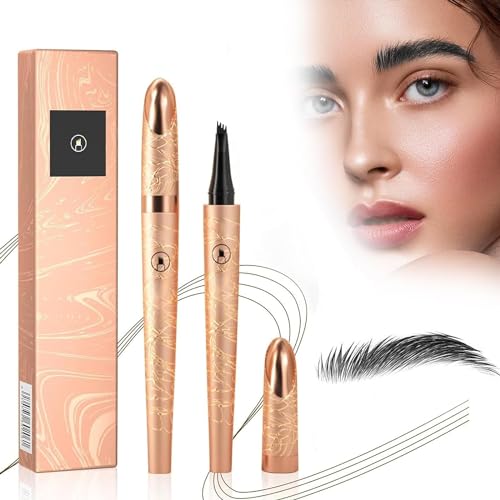 Magischer Augenbrauenstift 2024 New 3D-Microblading-Augenbrauenstift-Konturstift, Wasserfester, Präziser Brauenstift Erzeugt mühelos natürlich aussehende Brauen (Black) von Gahwa