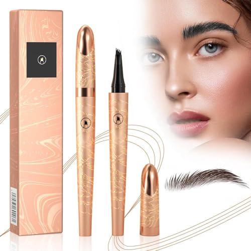 Magischer Augenbrauenstift 3D-Microblading-Augenbrauenstift-Konturstift, 2024 Neuer Wasserfester, Präziser Brauenstift Erzeugt mühelos natürlich aussehende Brauen (Light Brown) von Gahwa