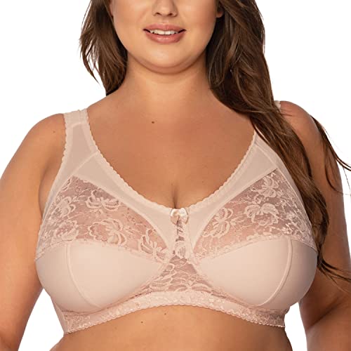 Gaia Dame Soft-BH Träger Schalen Spitze Unterwäsche Schleife Geblümt 1162 Melodia, Beige,90J von Kamea