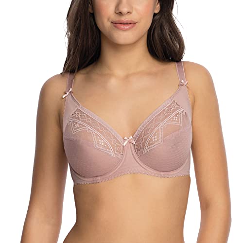 Gaia Soft BH Dame Unterwäsche Dessous Spitze Seitenstäbchen Sport BH 059 BS, Pink,65G von Kamea